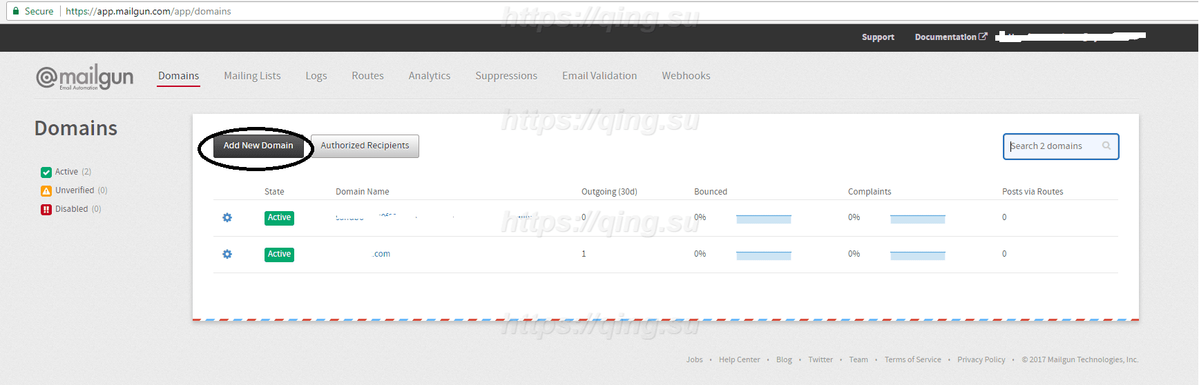 Mailgun转发至gmail实现免费域名邮箱进行发件